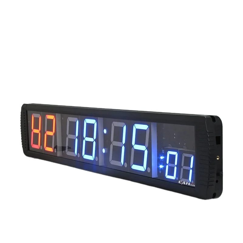 

[GANXIN] Electronic LED Gym Sports Training Timer 8-digits Digital Interval Clock with Countdown/ Count up Stopwatch Function