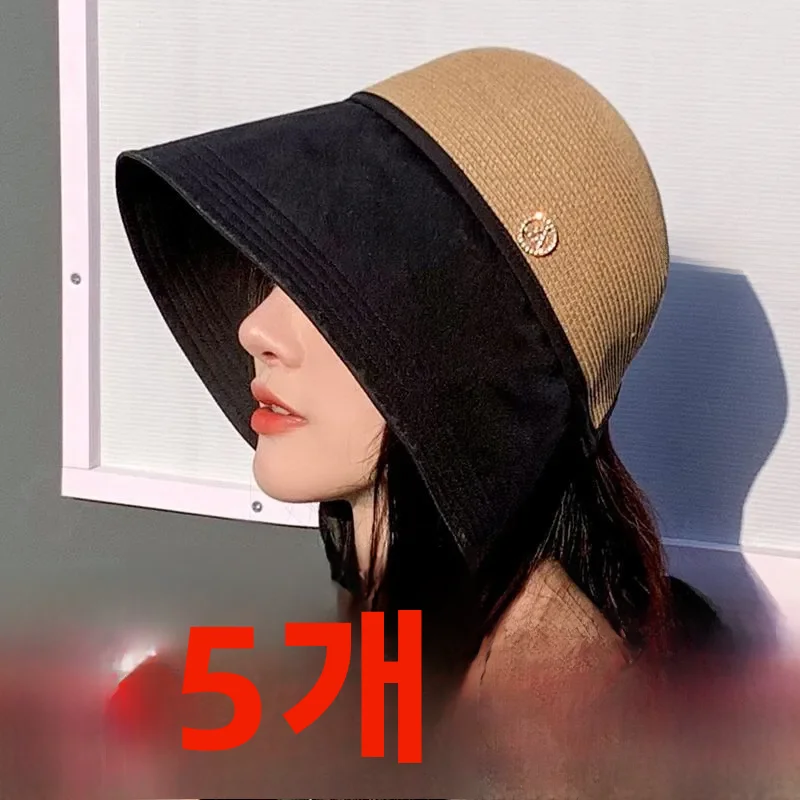 Women's Versatile Sun Protection St Hat Fierman Cap ket Square Travel Sunade round Top Large Brim Face Cover Buet...