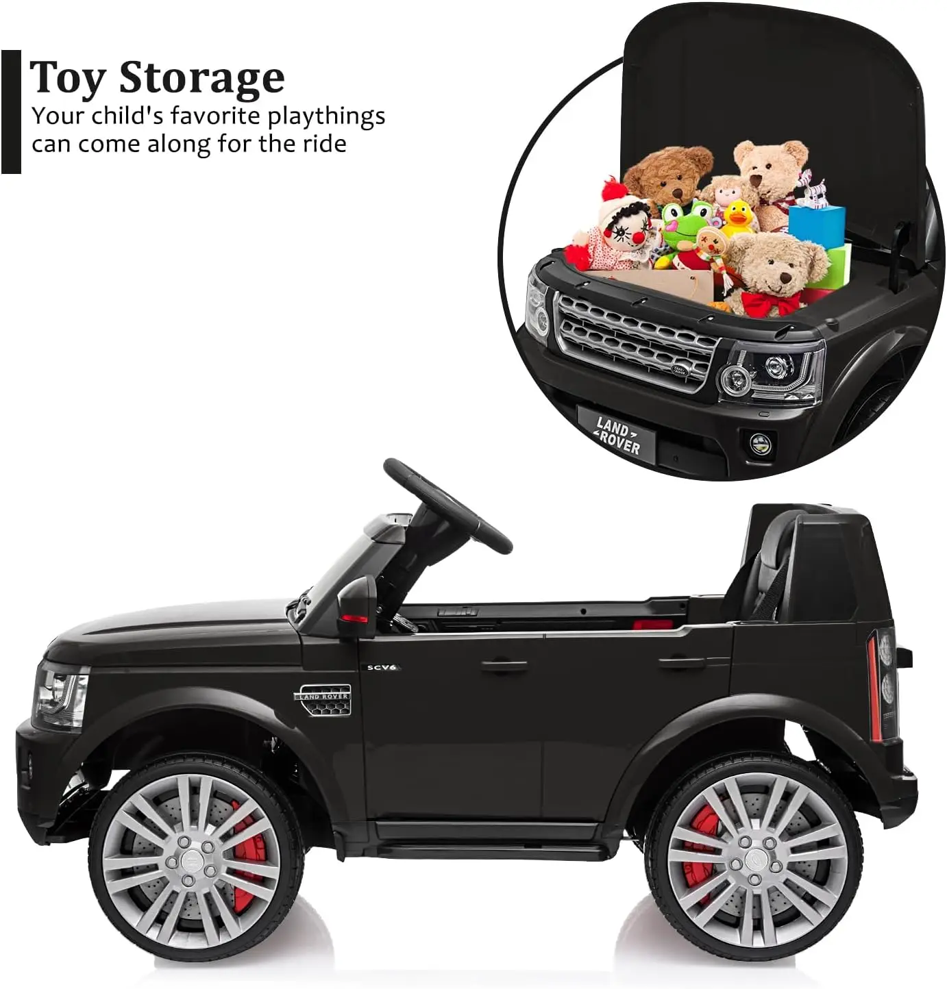 Игрушки для верховой езды для малышей 3-8 лет, лицензированный Land Rover 12 В, детская езда на грузовике 2-в-1, электрическая игрушка с управлением для родителей