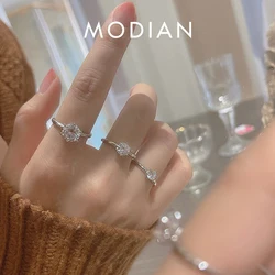 Modian 3 Different Size Dazzling AAA Zircon Ring for Women Fashion 925 Sterling Silver Wedding Engagement Ring Fine Jewelry