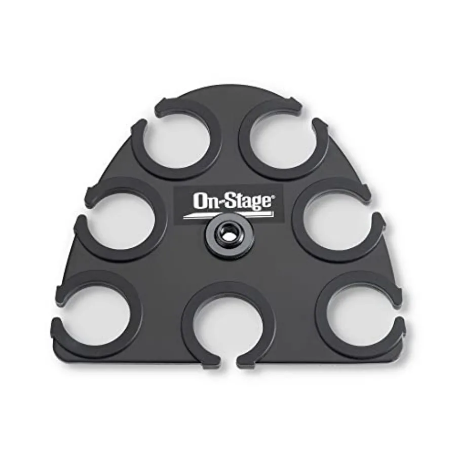 

OnStage MSA2700 MultiMic Holder Microphone Organizer Display Caddy Supports Handheld Dynamic Wired and Wireless Mics Aluminum S
