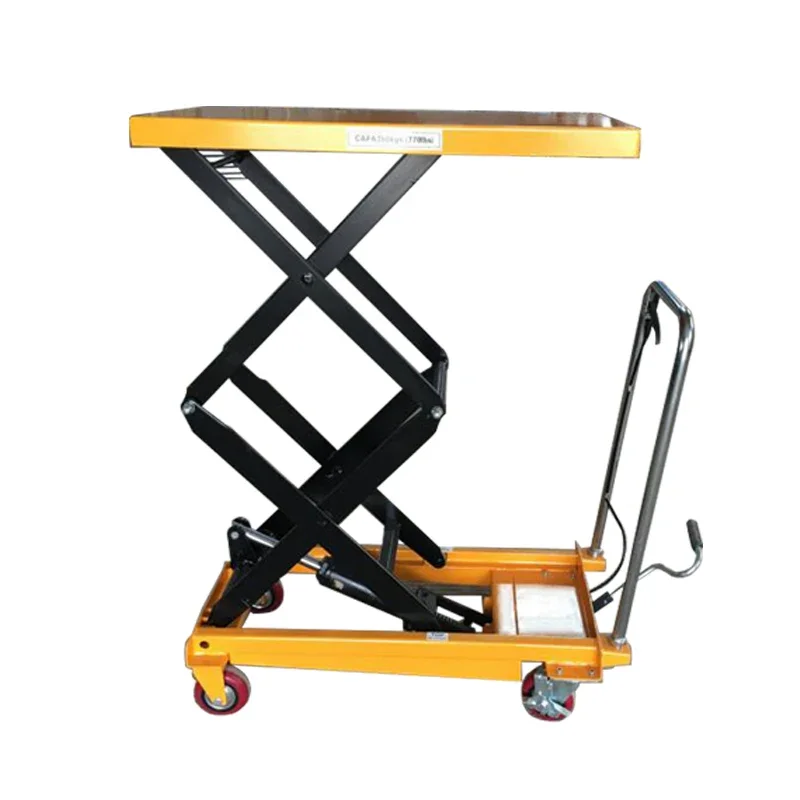 Hydraulic Scissor Lifting Platform 150kg Load Capacity Fixed Lifting Platform Platform Three Scissor Type