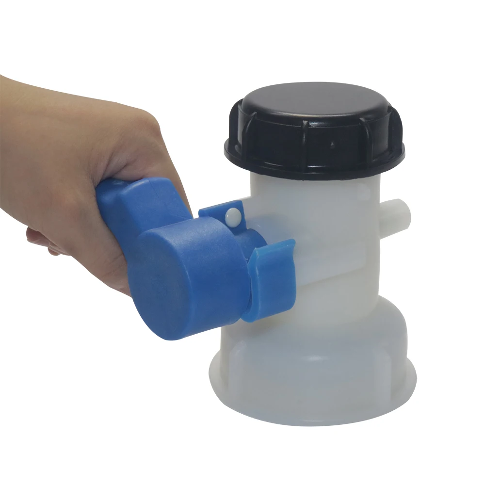 1000L Ton Barrel Water Tank Faucet Adapter 75mm to S60x6mm IBC Tank Valve Fitting Tap Coupling for Outdoor Rain Bucket