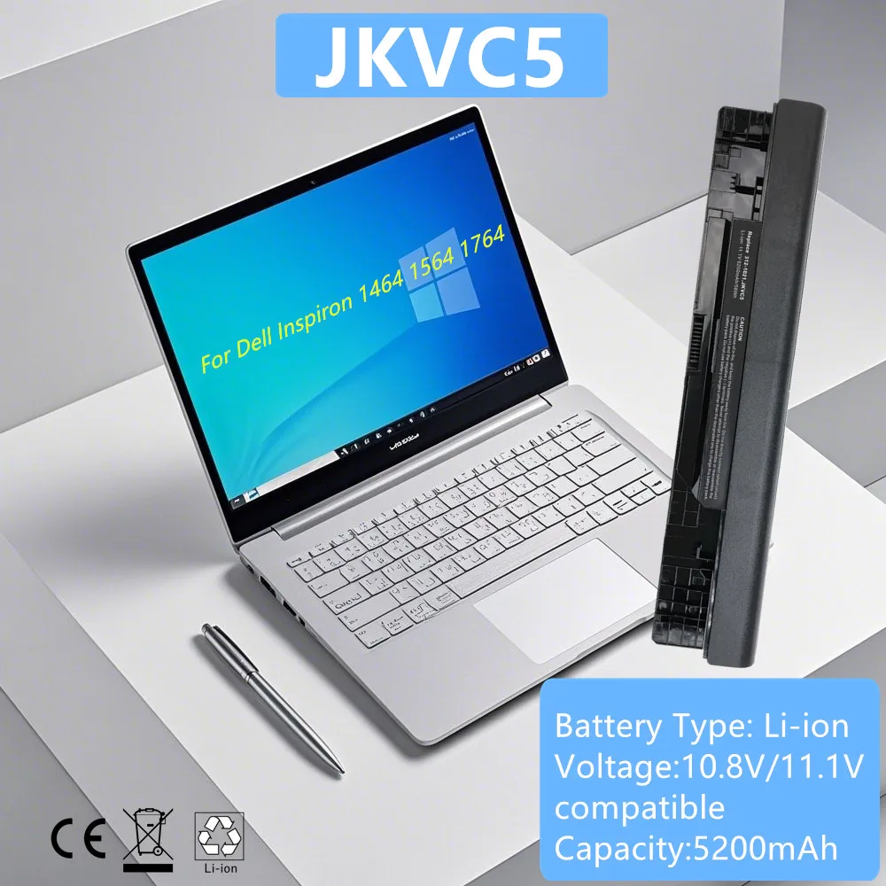 

Laptop battery for For Dell Inspiron 1464 1564 1764 5YRYV 9JJGJ JKVC5 NKDWV TRJDK