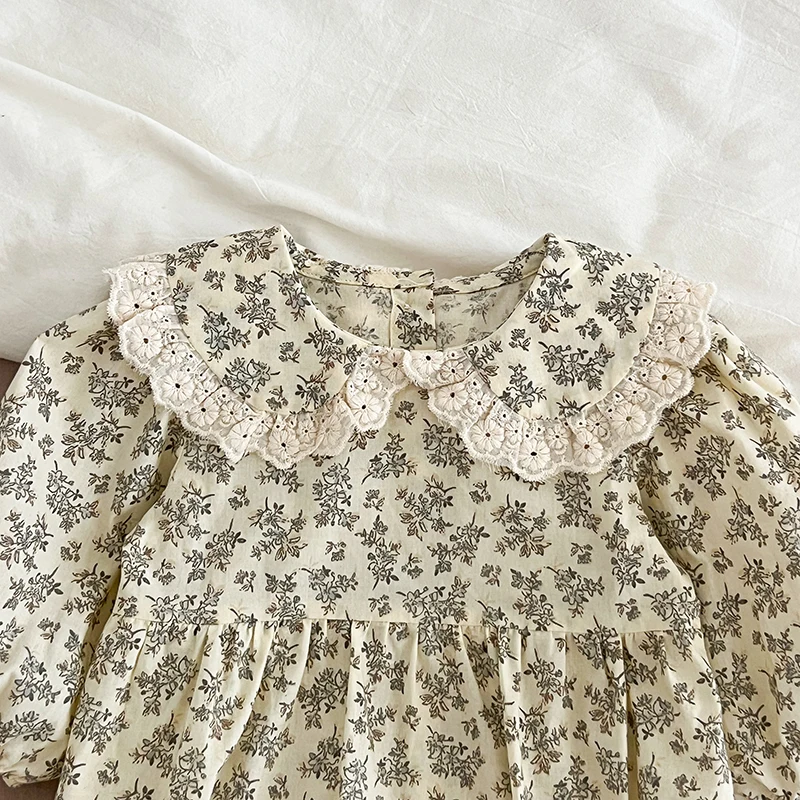 2025 New Spring 0-24M Children Clothes Korean Style Newborn Baby Girls Bodysuits Long Sleeved Cotton Print Infant Baby Jumpsuit image 5