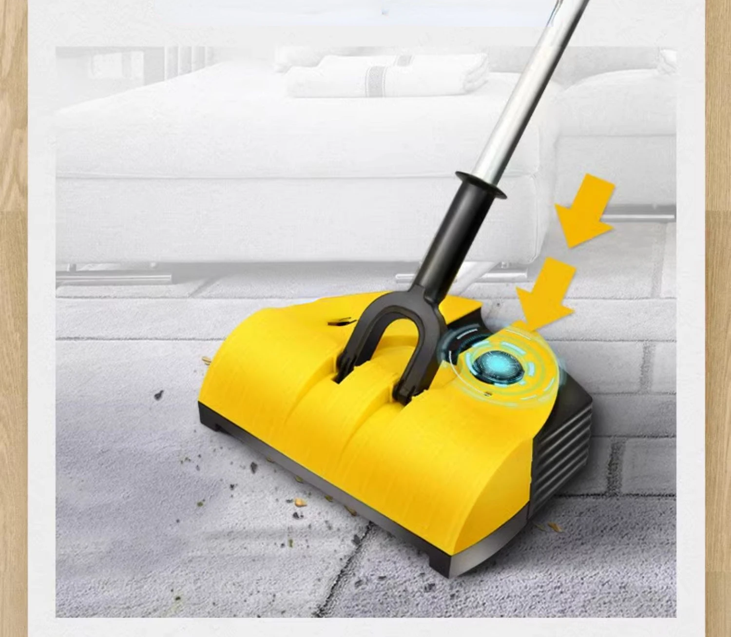 Wireless handheld electric sweeper household broom dustpan combination, non bending handheld sweeper