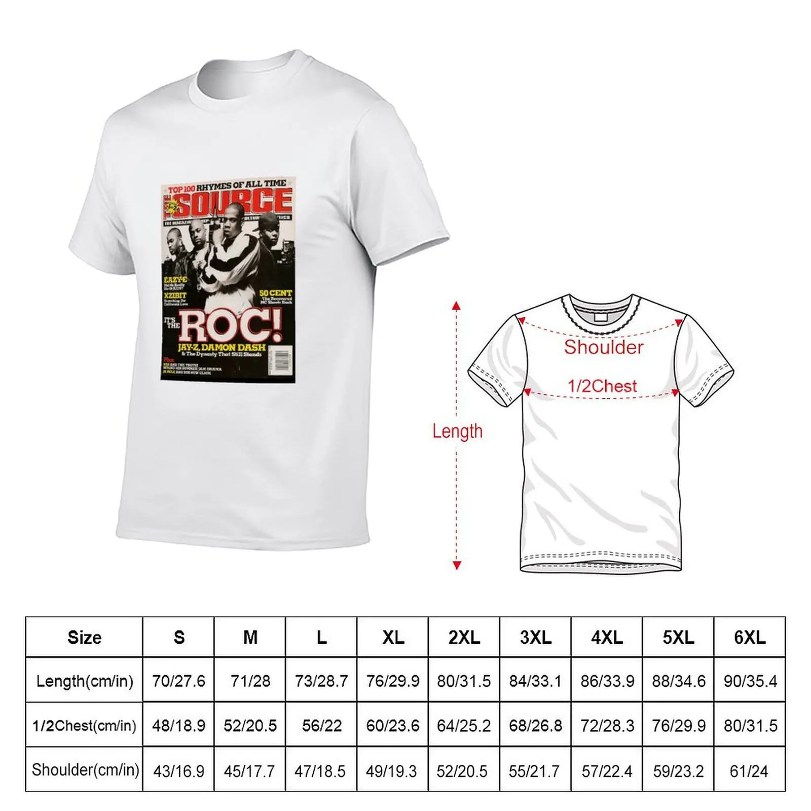 Jay-Z, The ROC, Source Magazine Cover T-Shirt heavyweights sublime oversized t shirt men