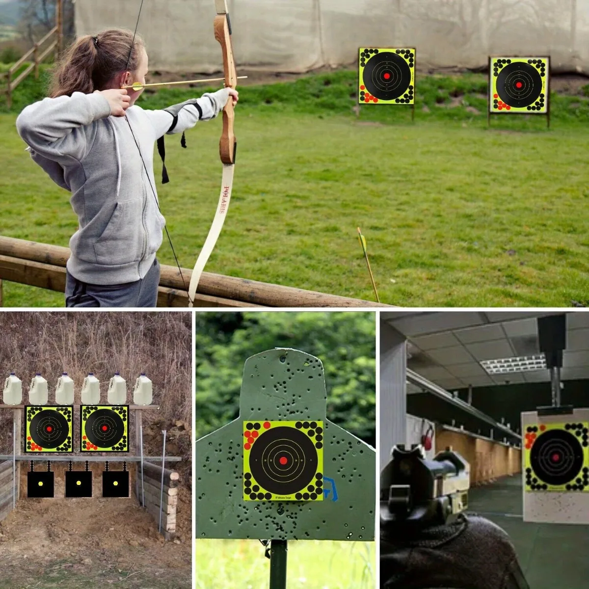10/20/50 Stück Schießzielaufkleber, 8 Zoll Selbstklebende Splatter-Papiere für Präzisions-Darttraining, Schießübungen, Jagd – Detail 3