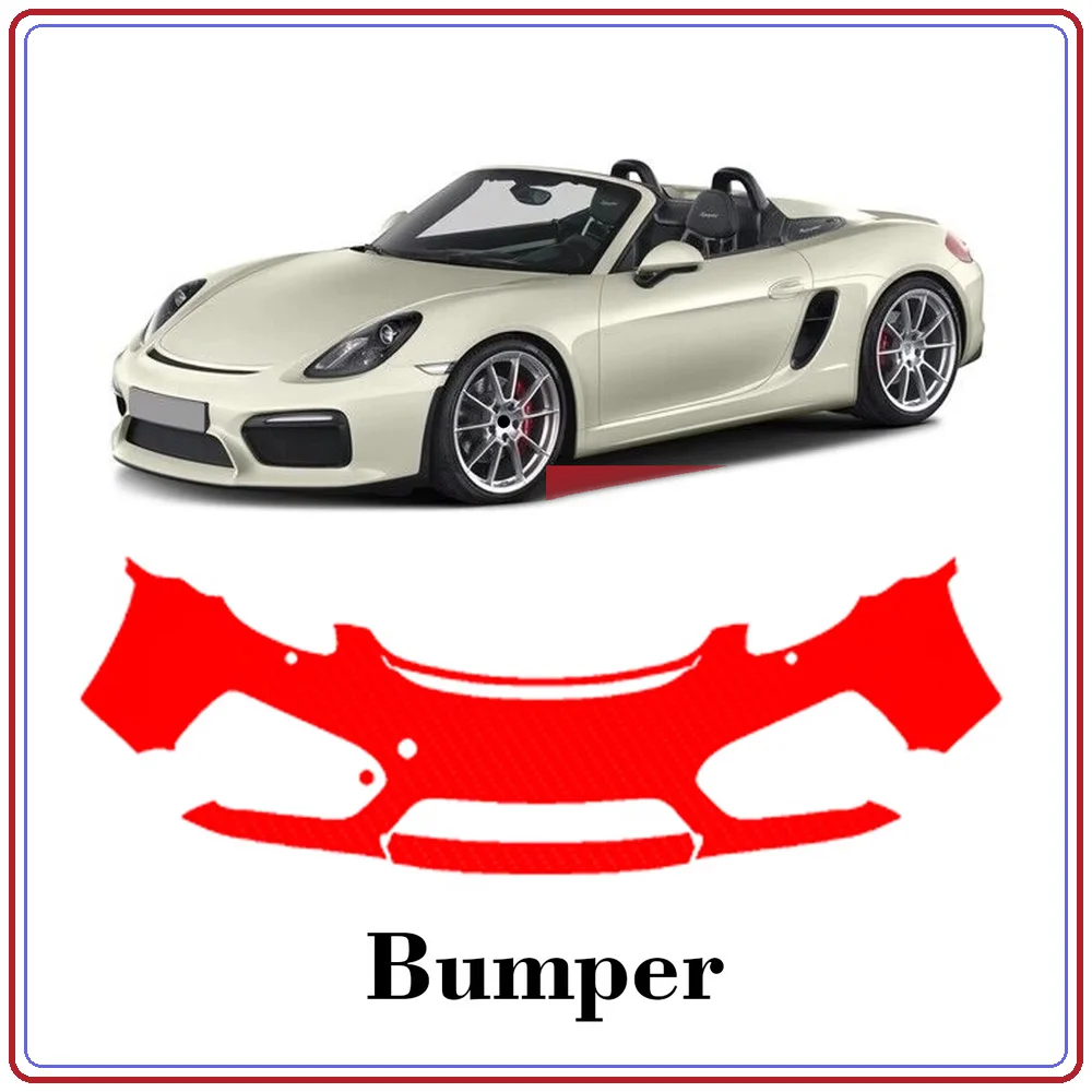 For Porsche Boxster Spyder 2015-2016 Precut TPU Paint Protection Film PPF Front Bumper Kit Clear Bra Stone Guard EU UK