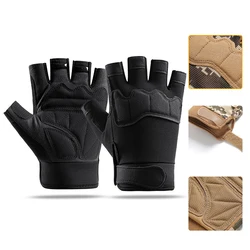 Cycling Tactical Gloves Men Women Mountaineering Training Grapple Sports Fitness Non-slip Shooting Half-Finger Field Gloves