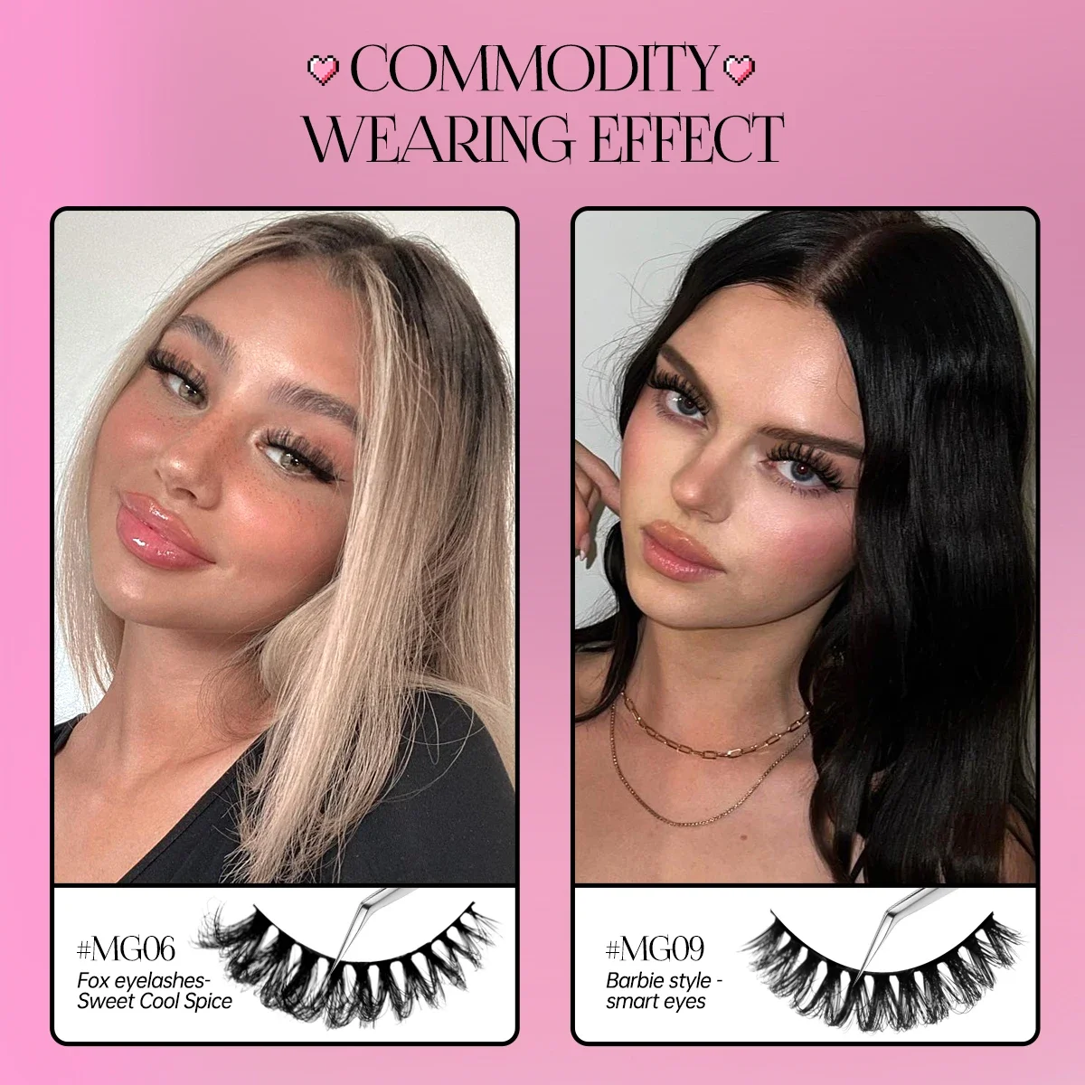 GROINNEYA Ciglia a strisce russe Visone finto Ciglia di visone 3D Ciglia naturali Ciglia finte drammatiche Estensione ciglia all'ingrosso