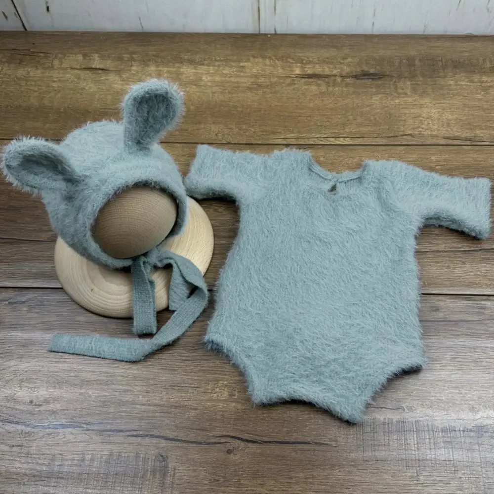 الوليد التصوير الدعائم محبوك الزي دمية على شكل أرنب الطفل تأثيري نظارات الطفل التقطت الصور الدعائم الملحقات