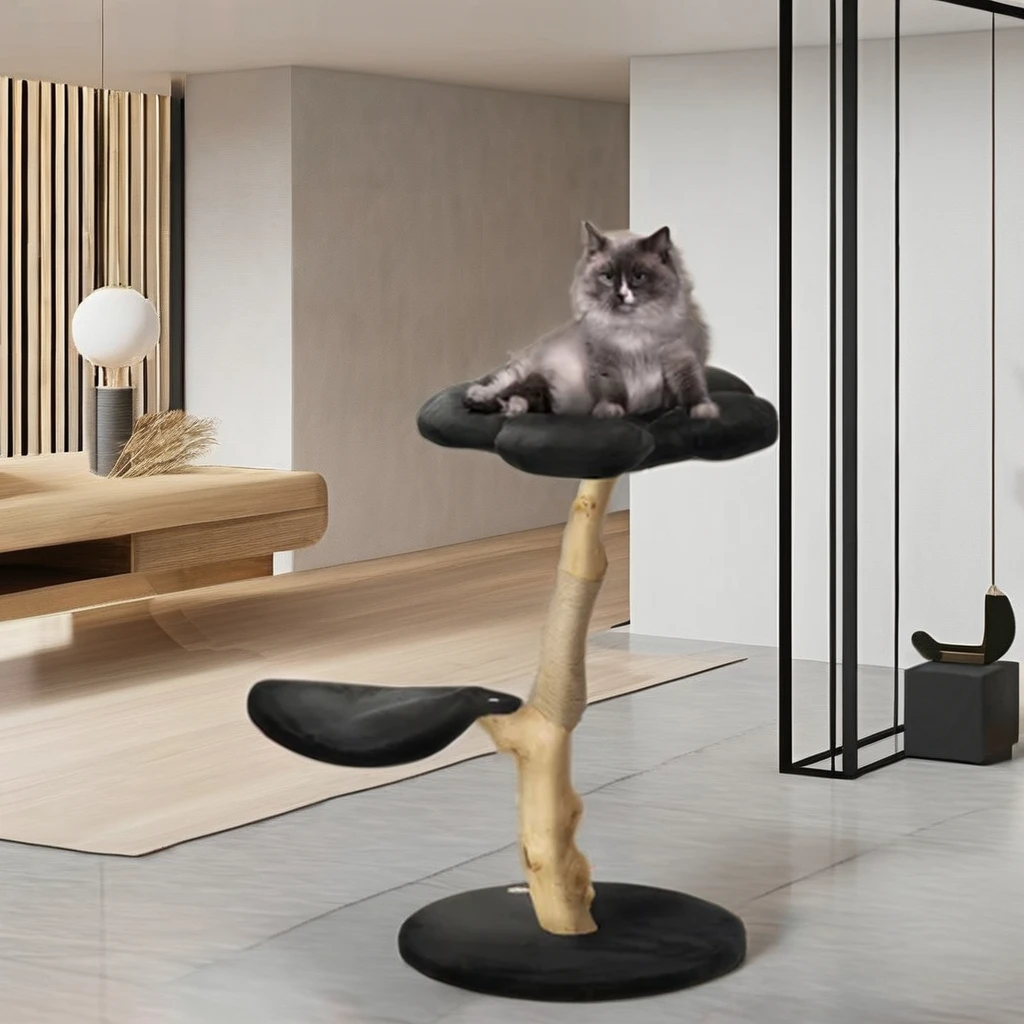 

Luxury Modern Cat Tree Tower Large Cats Condo Tree Play Furniture Scratcher Cat Climbing Frame Tree With Balls