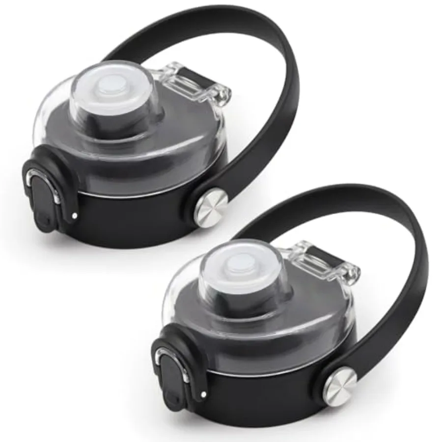 

Auto Flip Lid for Wide Mouth 2 Pack Great Spout Lid with Handle for 32 oz 40 oz Replacement Cap Top Accessories for Wide Mouth