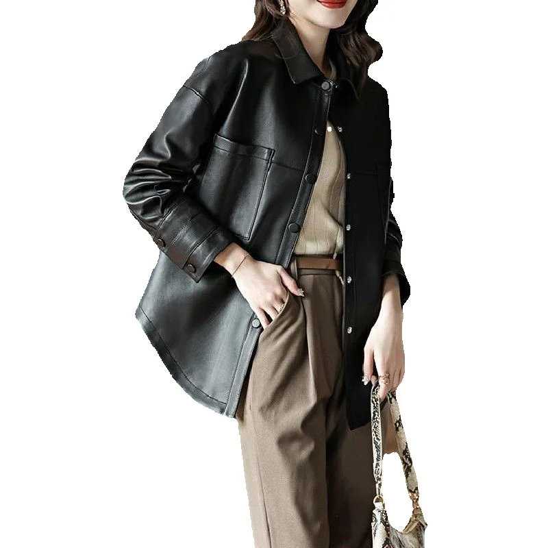 Sheepskin Jacket For Women In Changchun, New Slim Fit And Slimming Genuine Leather Single Leather Clothing Trend