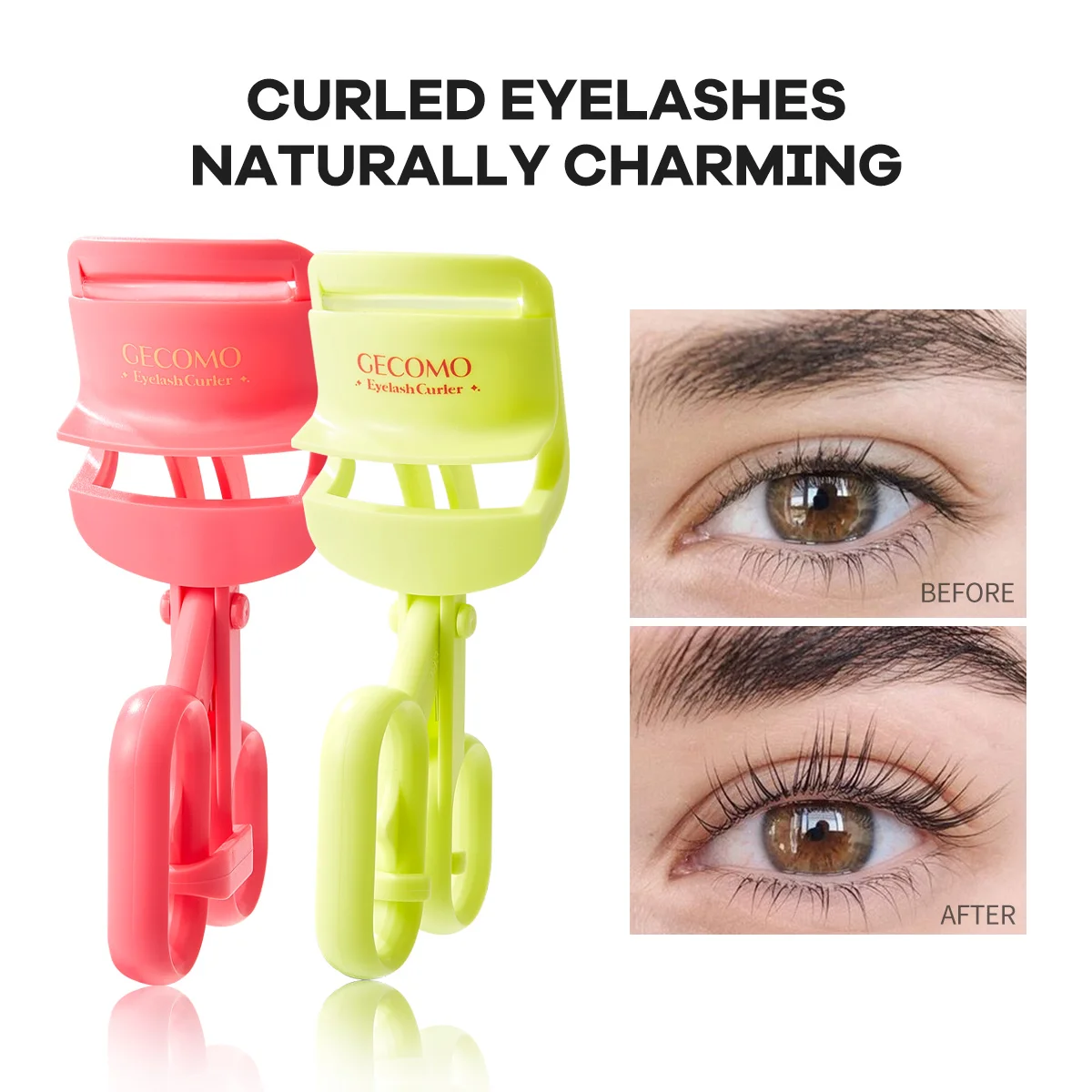 Weitwinkel-Wimpernzange für natürliche, langanhaltende Wimpernformung, geeignet für Anfänger, tragbares Design