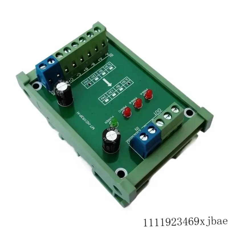 

2MHZ Differential TTL 5V To Collector HTL 24V Signal Converter 3 Way For PLC