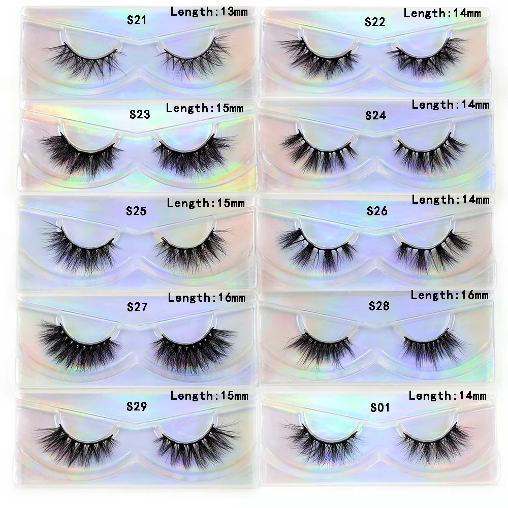 30 Pairs/Pack Eyelashes 3D Mink Lashes With Tray No Box Hand Made Full Strip Lashes Mink False Eyelashes Makeup eyelashes Fluffy