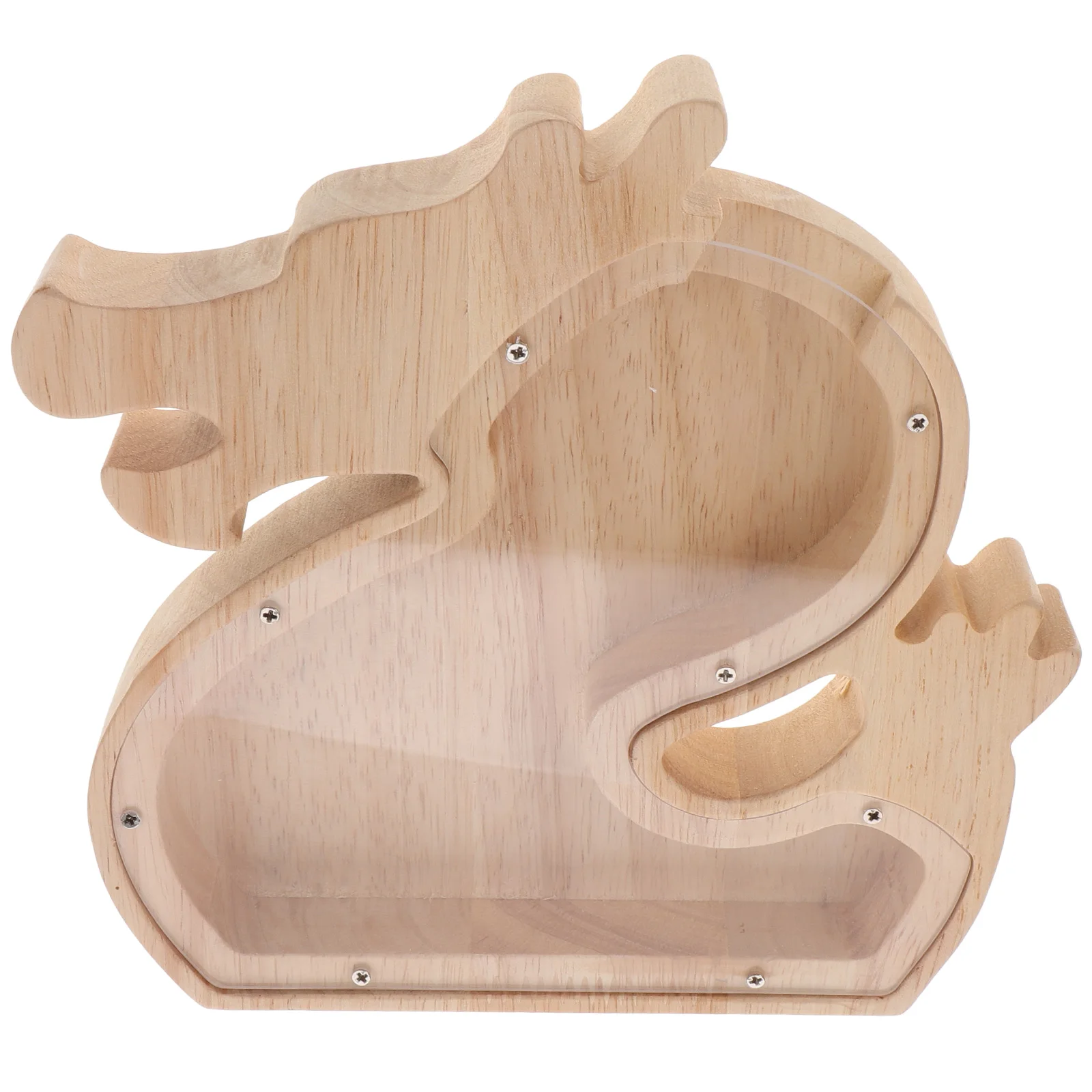 Hucha de madera transparente con forma de animal, hucha para niños, caja de dinero, ahorro seguro para niños y niñas, hucha de madera para niños