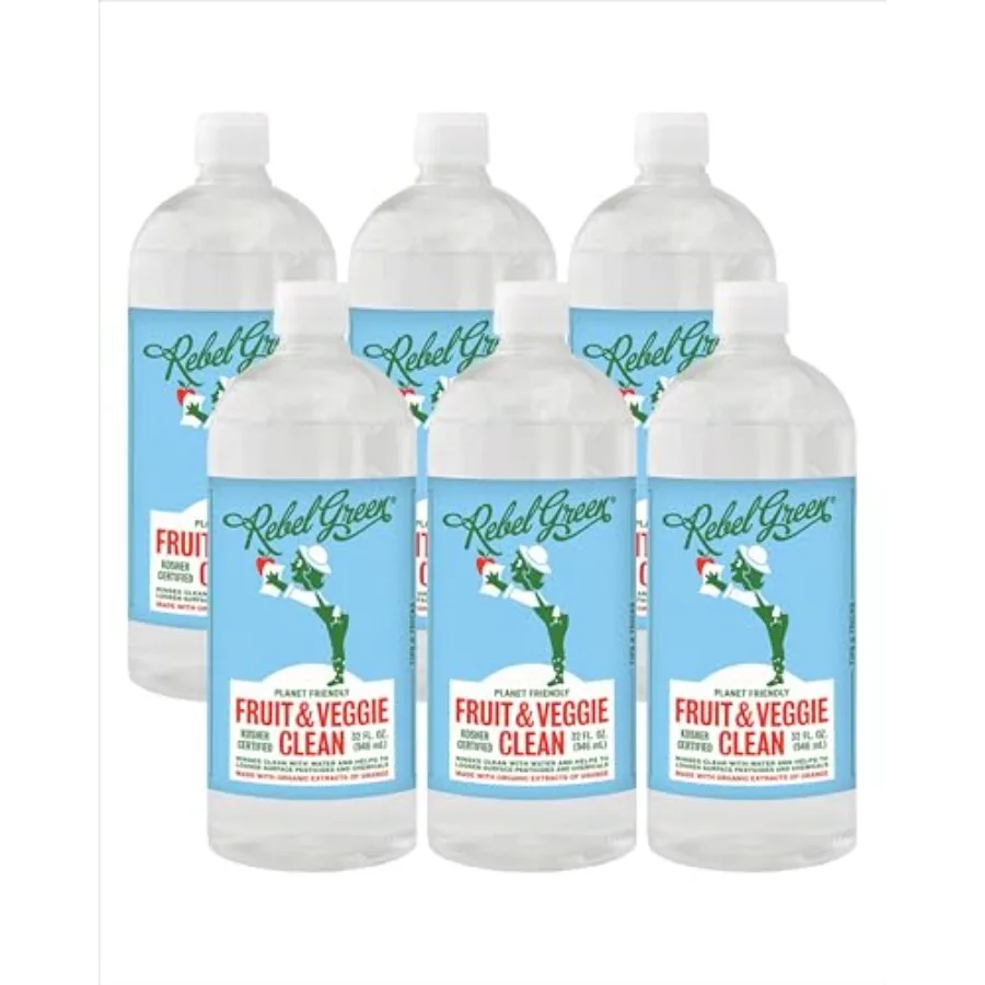 

Rebel Green Fruit and Veggie Wash - Natural Produce Wash - Plant-Based Vegetable Wash Spray - Fruit and Vegetable Wash with Aft