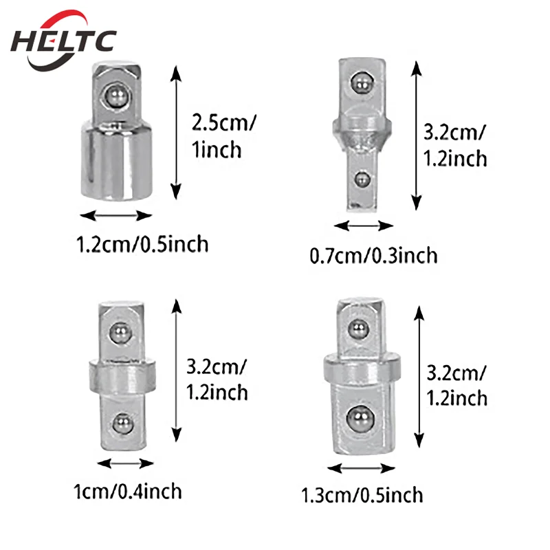 3/8 To 1/2 3/8 1/4 1/2 To 1/2 Impact Drive Ratchet Wrench Socket Adaptor Repair Hand Tool Socket Adapter Converter Reducer Set