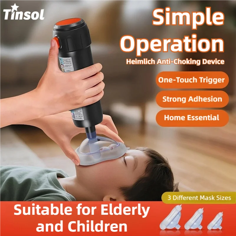 Dispositif anti-étouffement Heimlich TINSOL, trousse de premiers secours d'extérieur, masque à pression négative, dispositif anti-étouffement portable