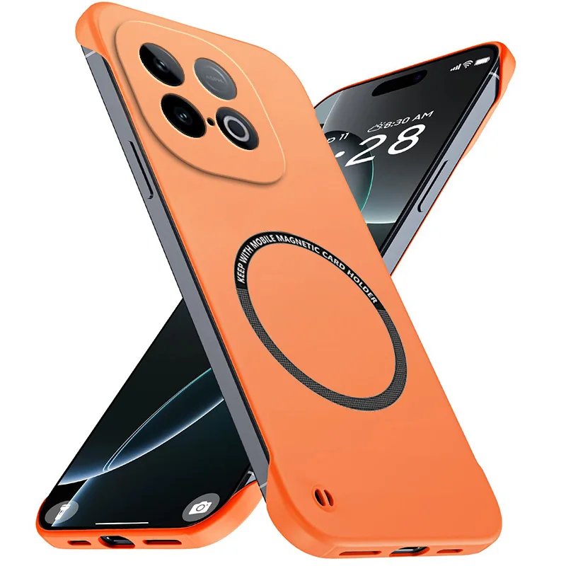 Funda magnética delgada para VIVO iQOO Z10 Turbo Pro Plus, funda de teléfono sin marco, mate, antiarañazos, dura, para PC, armadura sin bordes a prueba de golpes