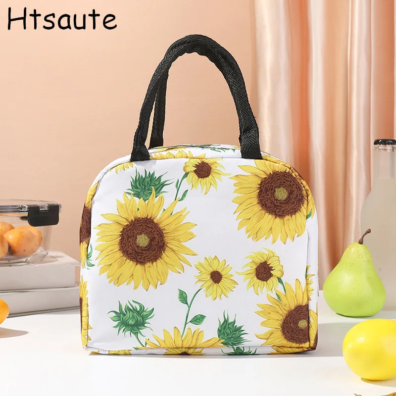 断熱ランチバッグポータブル厚手のアルミ箔鮮度保持ランチボックス収納ハンドバッグ旅行食品弁当パックボルサテルミ