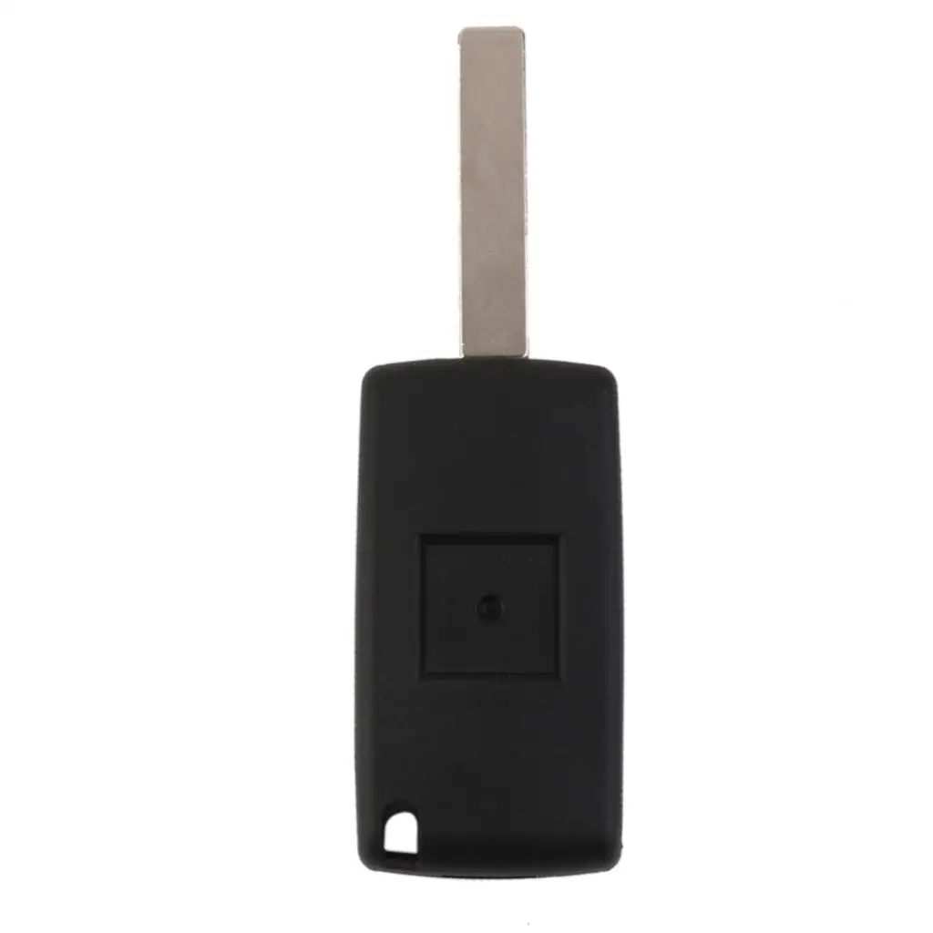 4 Button Flip Remote Key Case Black Replacement Shell for Peugeot 1007 Citroen C8 Door Window Lock