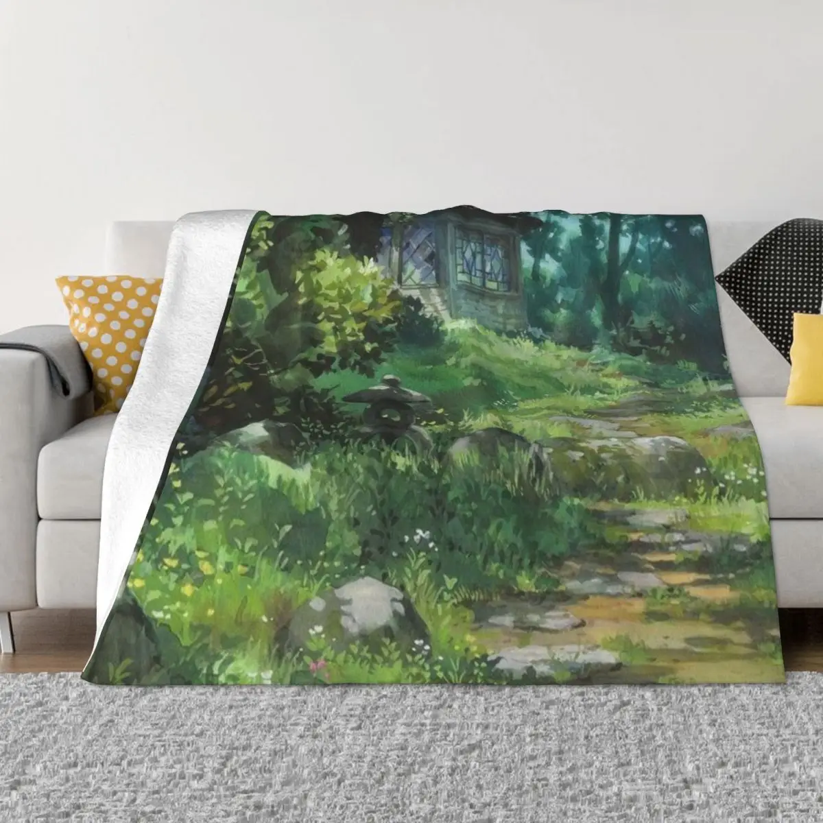 

Anime Magical Forest Scenery Throw Blanket manga wednesday Giant Sofa Blanket