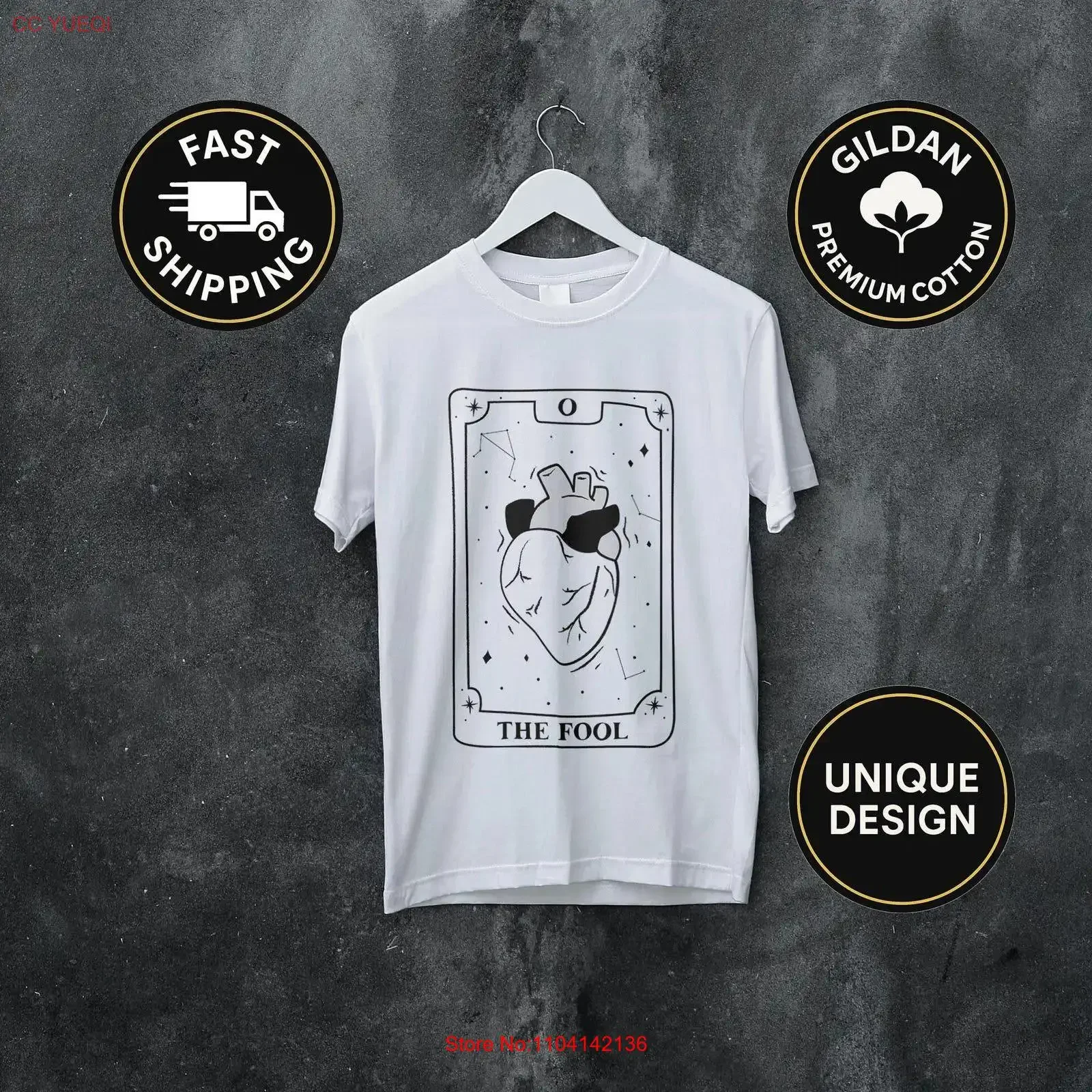 Camiseta The Fool Rider Waite Tarot Card con diseño de corazón anatómico, estilo oculto, gótico, bruñido, bohemio, espiritual para amantes, vintage, lavado.