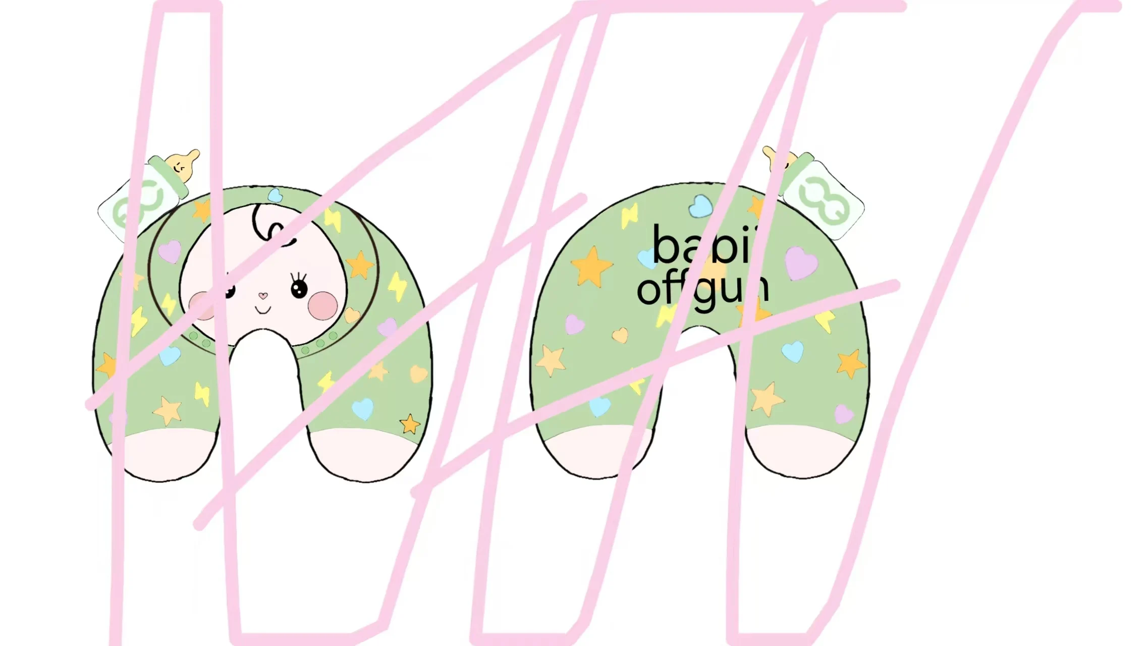 

2025 New Fan-made Pre-sale Gmmtv Thai Star Bad Buddy Series Offgun U Shaped Pillow Cervical Pillows