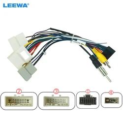 LEEWA Car Audio Wiring Harness For Nissan Qashqai 06-11 Aftermarket 16pin CD/DVD Stereo Installation Wire Adapter #CA7302