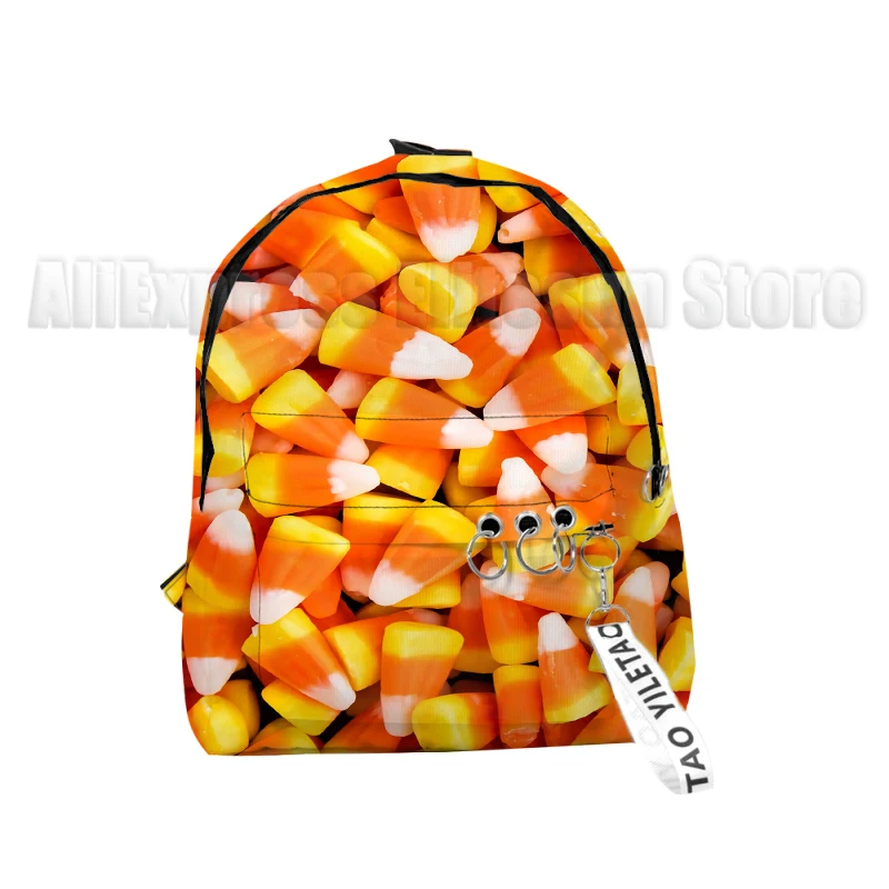 Owoce 3D Bookbag frytki Pizza plecak na notebooka pączek Macaron drukuj Oxford wodoodporne chłopcy/dziewczęta plecaki podróżne na co dzień