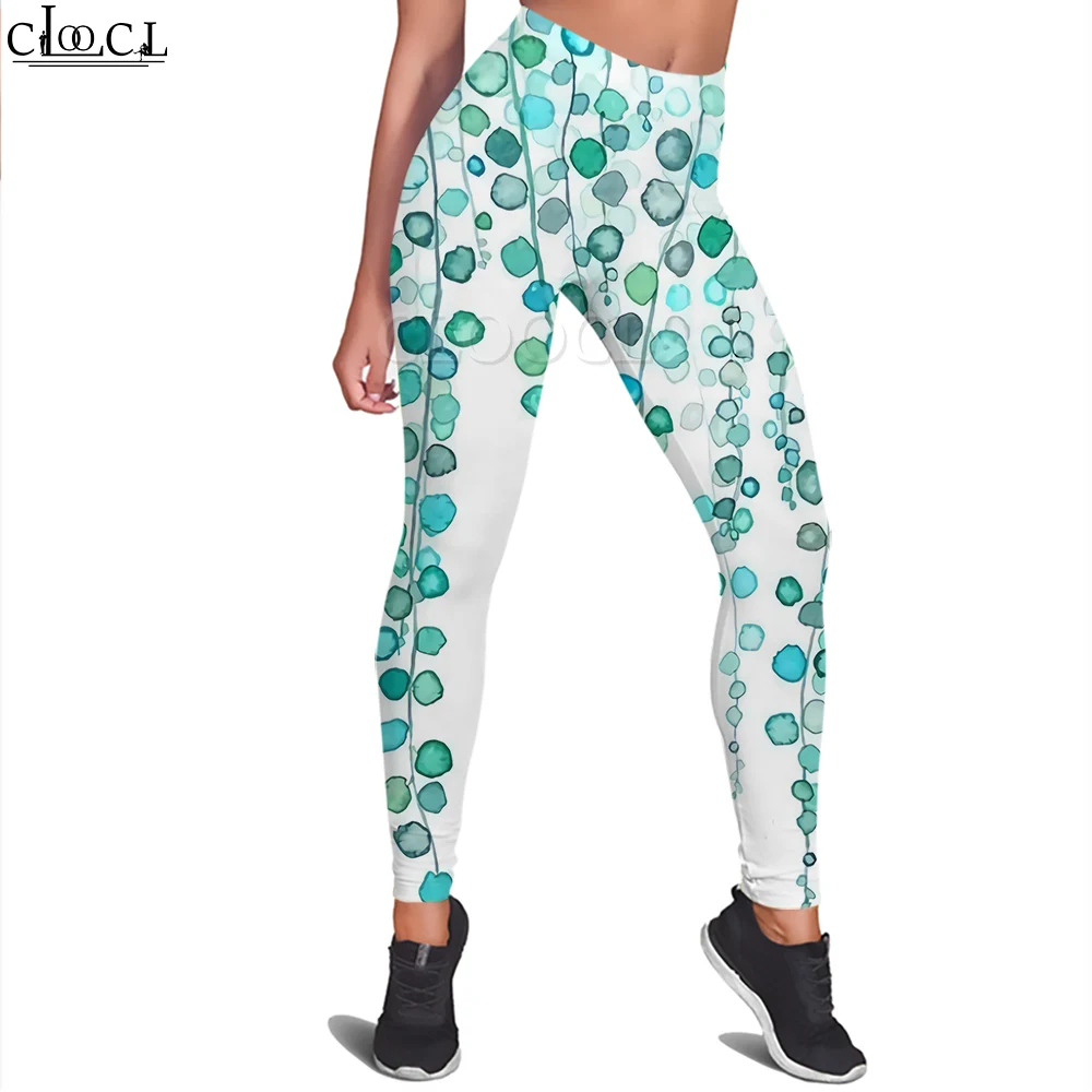 CLOOCL New Women Legging Green Vines Pattern 3D Printed Trousers High Waist Stretch Sports Legging Jogging Fitness Yoga Pants