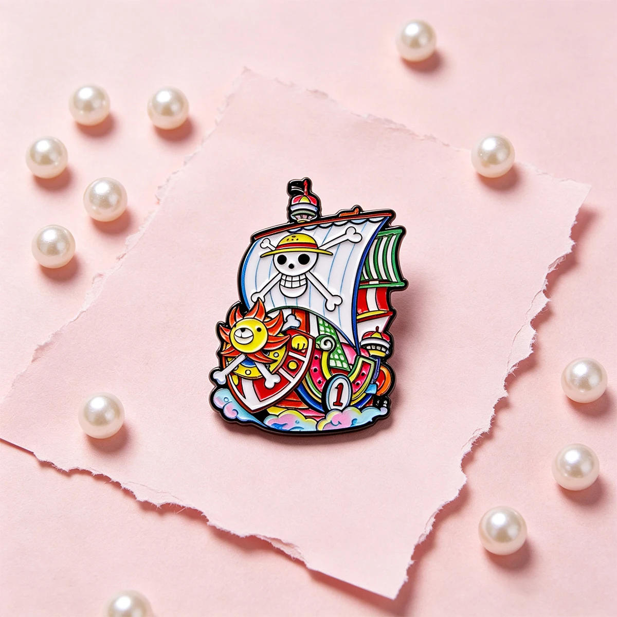 9-teiliges Anime-Piraten-Emaille-Pin-Set, Cartoon-Schiff-Broschen für Rucksäcke, Hüte, Reversnadeln, Abzeichen für Fans, Geschenke, Cosplay-Zubehör – Detail 6