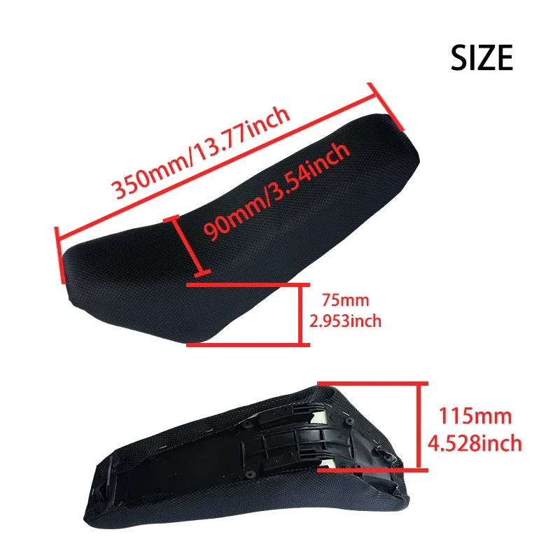 LINGQI RACING Anti-slip Leather Parts Rear Seat Cushion For Small Apollo Mini Moto Orion Kids Dirt Pit Bike 47cc 49cc 50cc