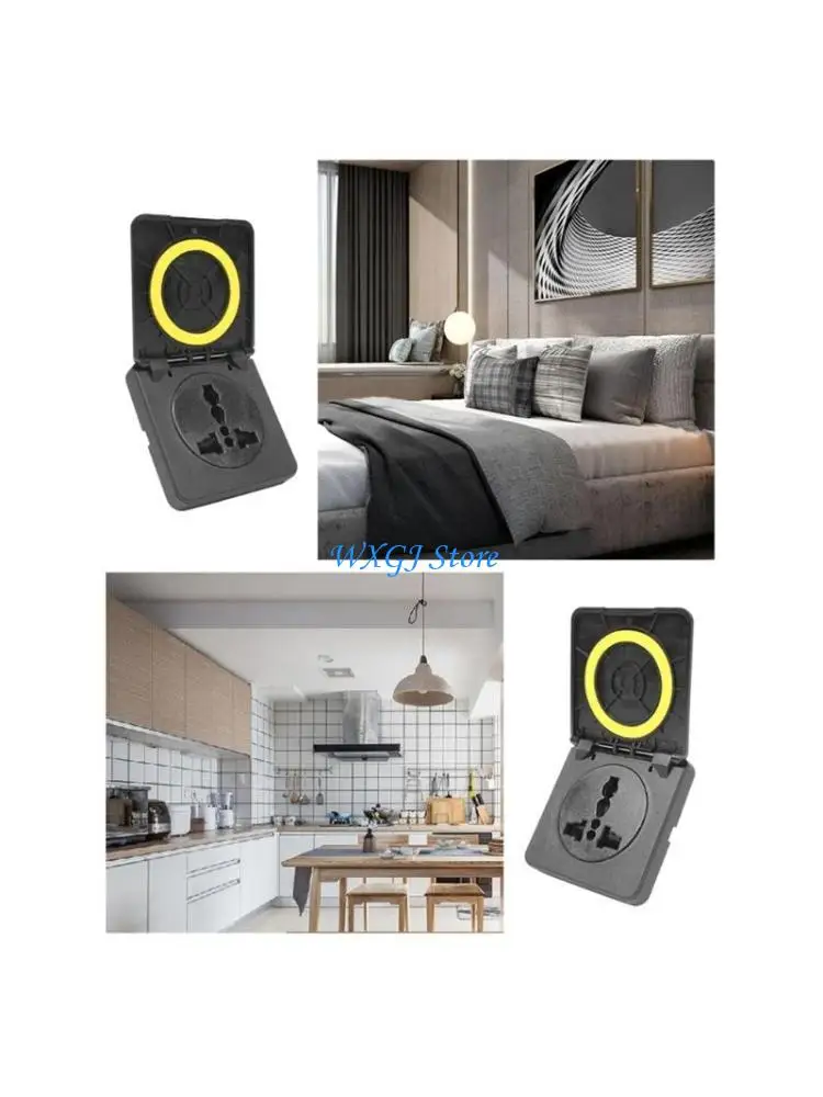

37JE Standard 10A 250V Wall Socket Home Wall with Cover for RV Caravans