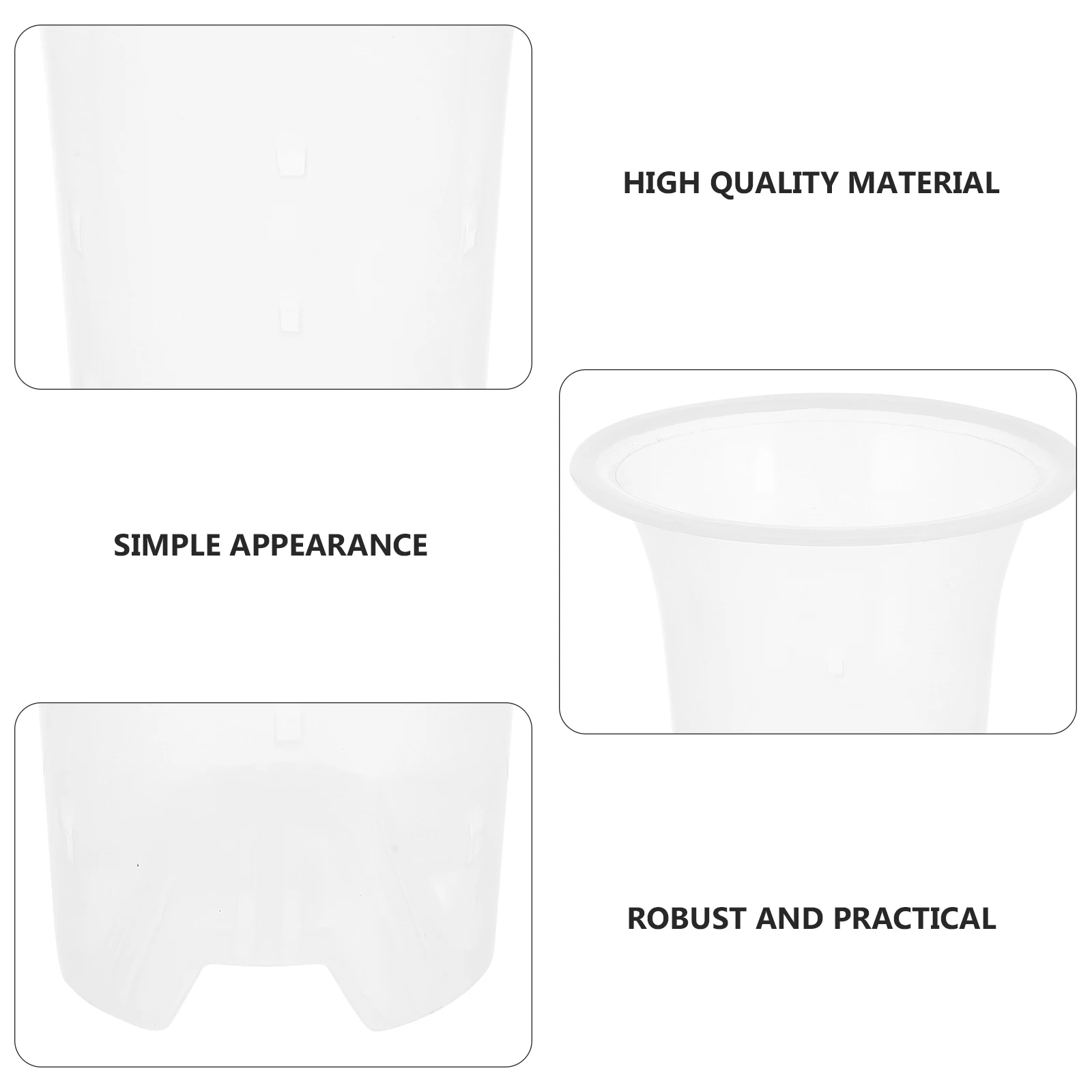 

5pcs Orchid Planting Pot Lightweight Plastic Flowerpots With Drainage Holes For Balcony Garden Household Use Durable Breathable
