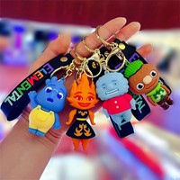 Creative Animation Crazy Element City Key Chain Cool Wind Fire Water Element Key Chain Men's And Women's Bag Pendant