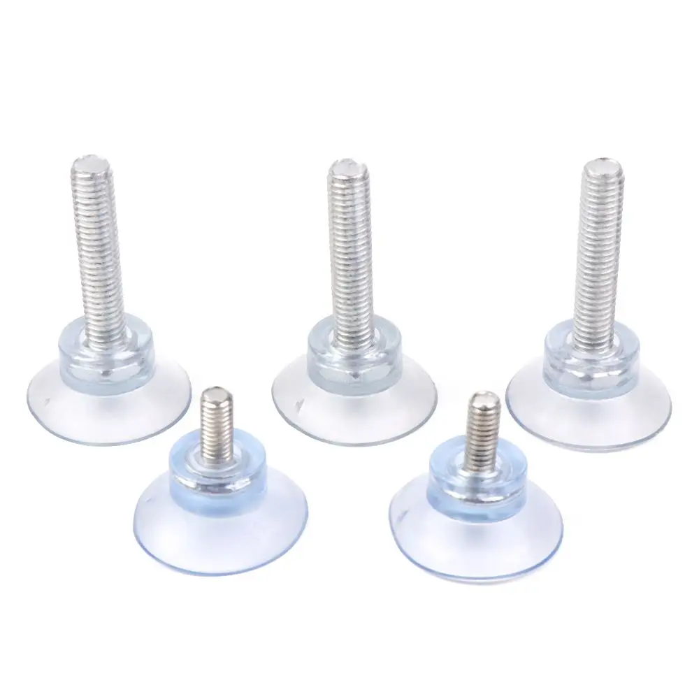 10Pcs M6/M8 Screw Rubber Suction Cup Transparent Suckers Turn Nut Glass Table Tops Storage Tool Hooks