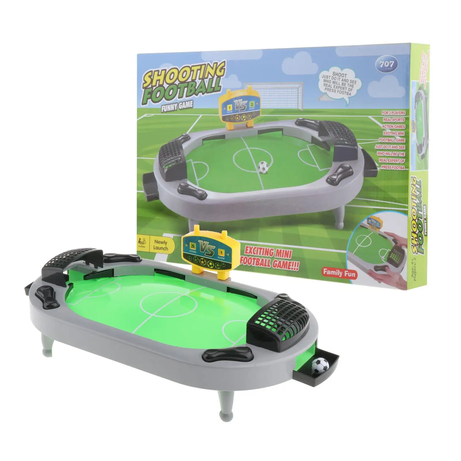 Mini Interactive Table Soccer Game Training with Two Balls and