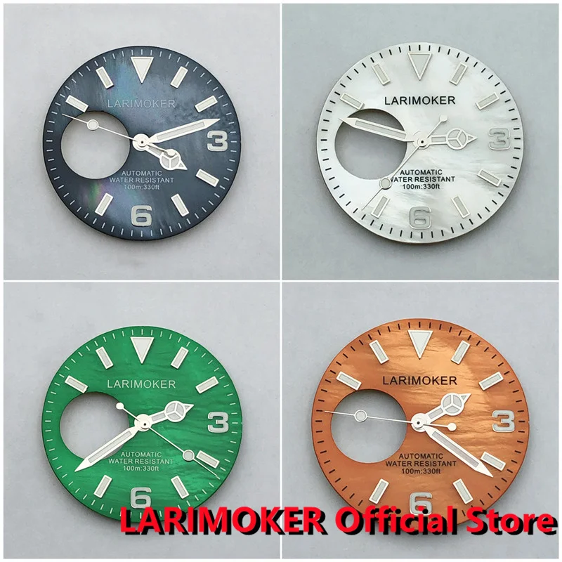 

LARIMOKER 29mm Orange Black White Green NH38 Watch Dial and Luminous Watch Hand Cooperate With NH38A Movement