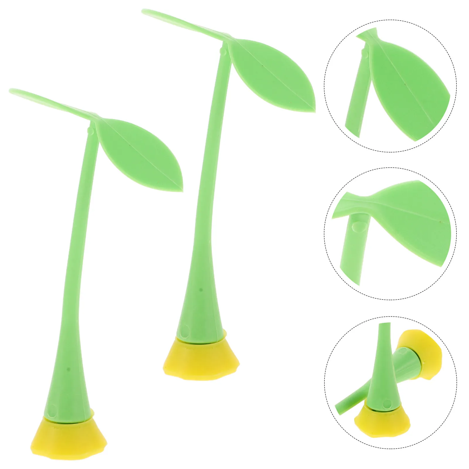 

2Pcs 3D Plant Sprout Car Roof Decoration Lifelike Rubber Sapling Swaying Exterior Accessories for Bicycle Truck Vehicle Auto