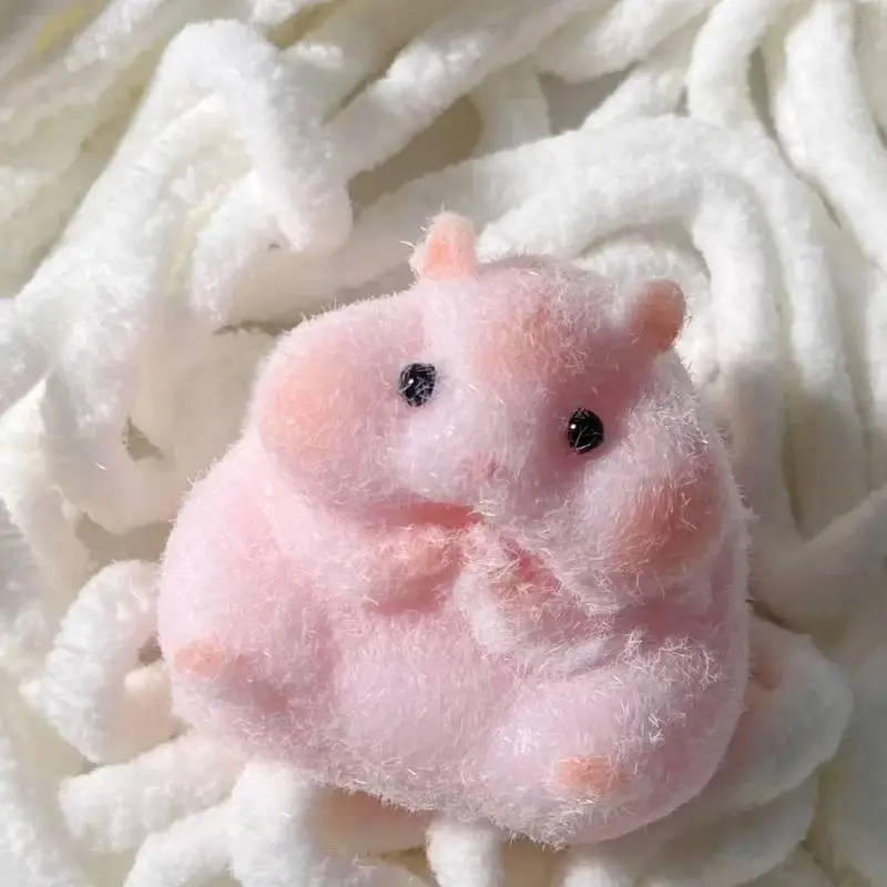 Taba Squishy Toy Mochi Toy Mushy Silicone Fuzzy Cute Hamster Handmade Squishy Toy Tabby Hamster Stress Release Hand Relax Toy