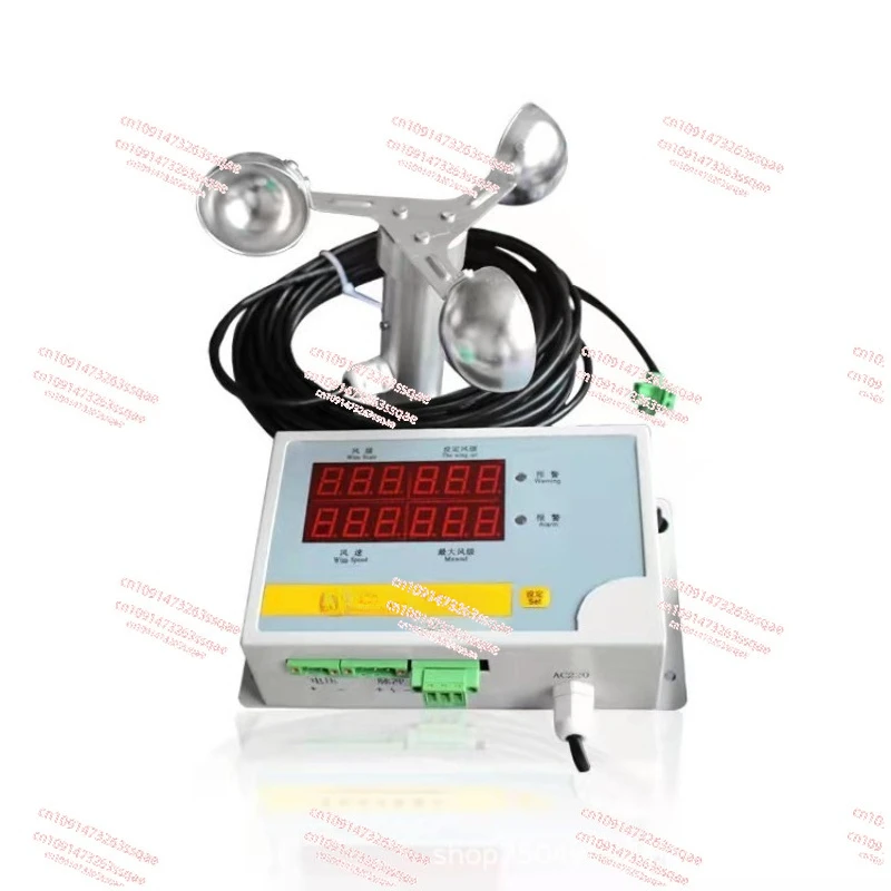 

AC220V Tower Crane Anemometer Alarm Wind Speed Sensor Measurement Meter with Pusle Output