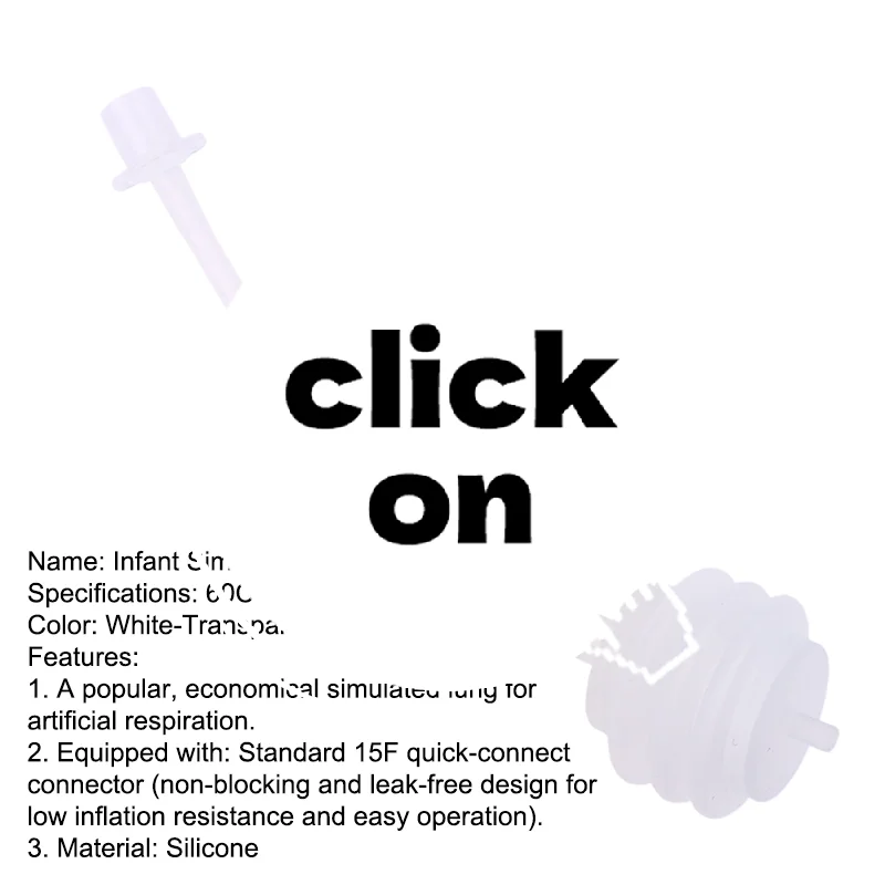 

Test Lung Infant Simulated Lung Infant Test Lung Breathing Machine For Respiratory Anesthesia Neonatal Simulated Lungs Silicone