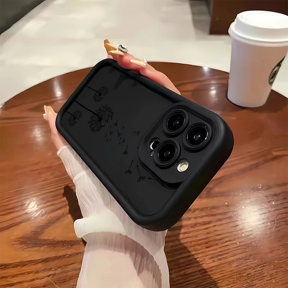 Soft Dandelion Flower Phone Case For iPhone 14 Pro For iPhone 13 11 12 16 15 Pro XS MAX XR 7 8 Plus SE 2022 Shockproof Cover - náhled 6