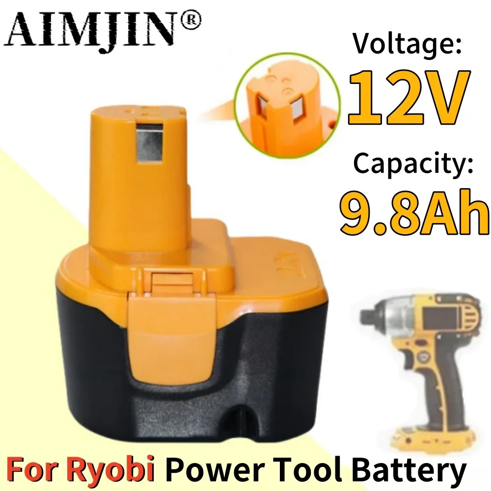 

100% New 9800mAh for Ryobi 12V Power tool Battery Replacement B-8286 BPT1025 RY-1204 1400143 1400652 1400670 440000