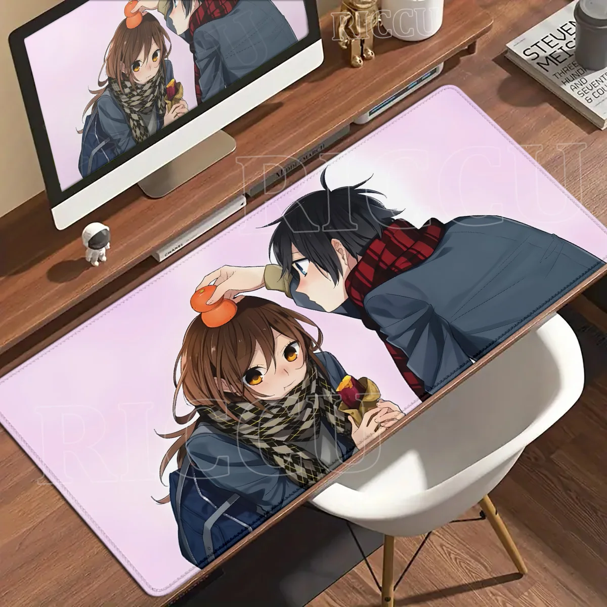 Anime H-Horimiya Mouse Pad XXL PC Gaming Lock-Edge Deskpad Rubber Non-Slip Mechanical Keyboard Mat Large Home Washable Tablemat